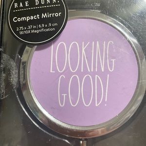 NWT RAE DUNN lavender compact “ looking good” with 1 x & 10 x magnification
